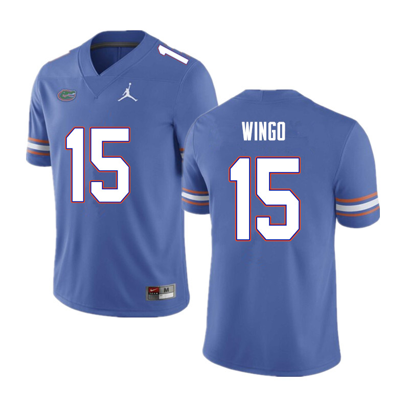 Men #15 Derek Wingo Florida Gators College Football Jerseys Sale-Blue